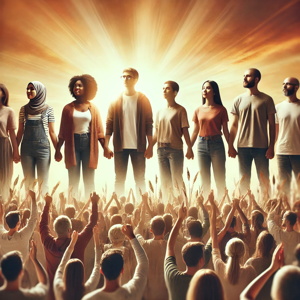 racism meaning - image depicting a diverse group of people standing together, symbolizing unity and equality in the fight against racism.)